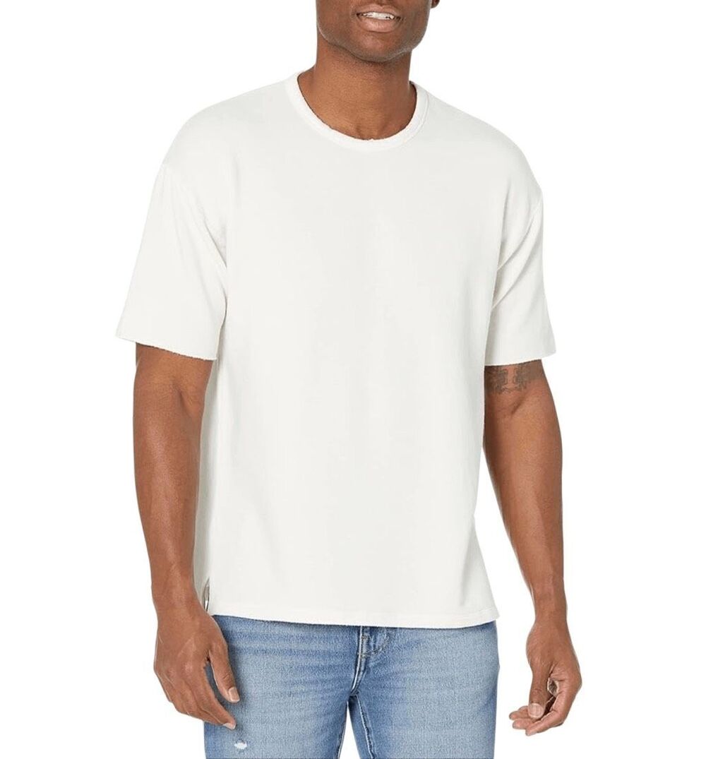 Velvet By Graham & Spencer Men's Crew Neck Slub Cotton Amaro Tee White 2XL NEW